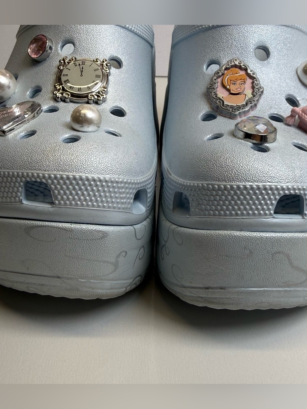 Disney Parks 2025 Cinderella 75th Anniversary Heels Crocs | Adult Size W8/M6 - Picture 3 of 9